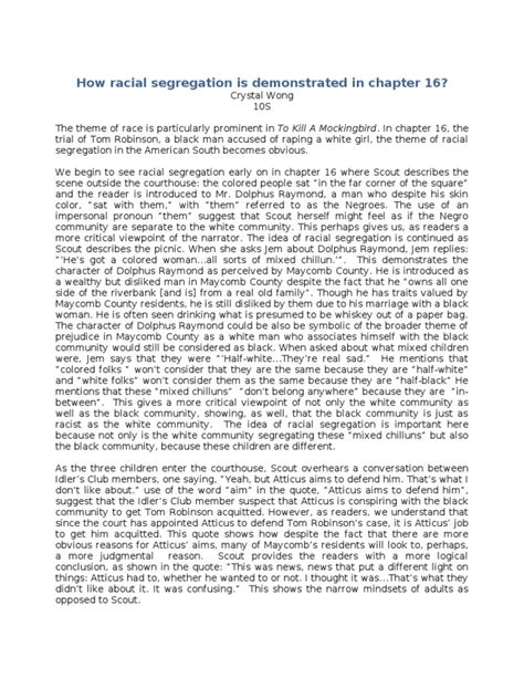 Chapter 16 Segregation And Discrimination Answers