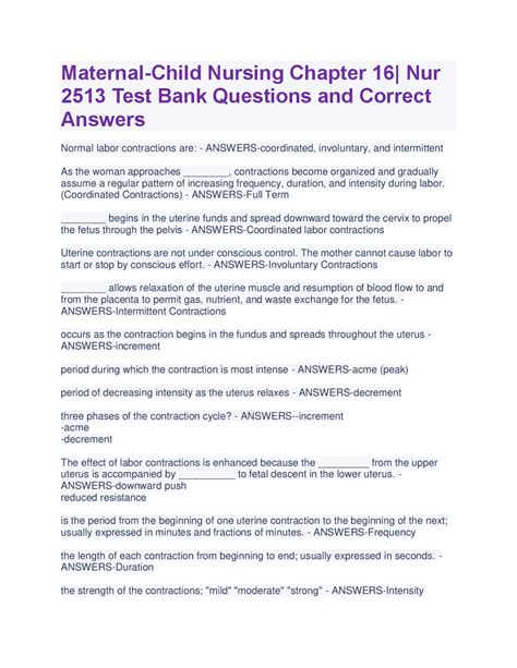 Chapter 16 Test Bank