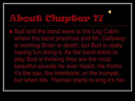 Chapter 17 Of Bud Not Buddy