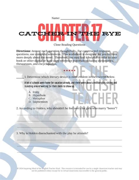Chapter 17 The Catcher In The Rye