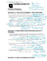 Chapter 17 Thermochemistry Practice Problems Answers