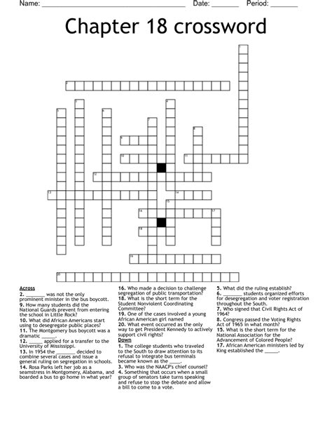Chapter 18 Crossword Puzzle Answer Key Glencoe World Geography