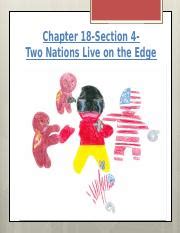 Chapter 18 Section 4 Two Nations Live On The Edge Worksheet