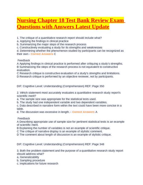 Chapter 18 Test Bank