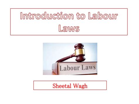 Chapter 19 Labour Labour Laws Ustr
