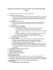 Chapter 19 Production And Consumption In The Gilded Age