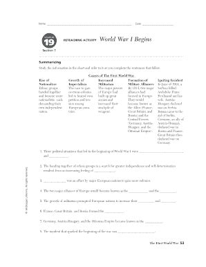 Chapter 19 Section 1 Reteaching Activity Postwar America