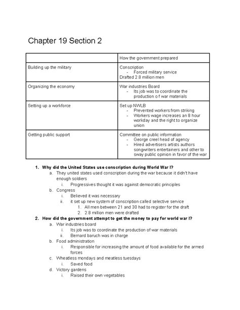 Chapter 19 Section Review Answer Key