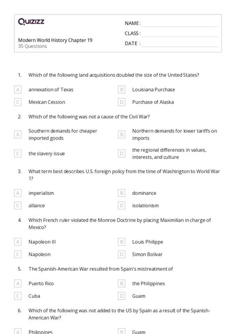 Chapter 19 World History Test Answers