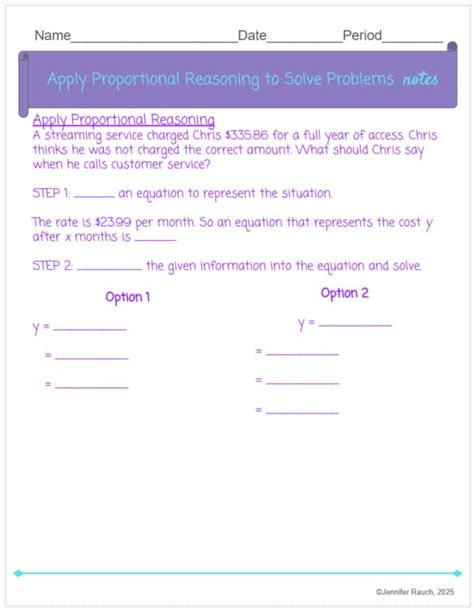 Chapter 2 Homework Proportional Reasoning Section 2 7