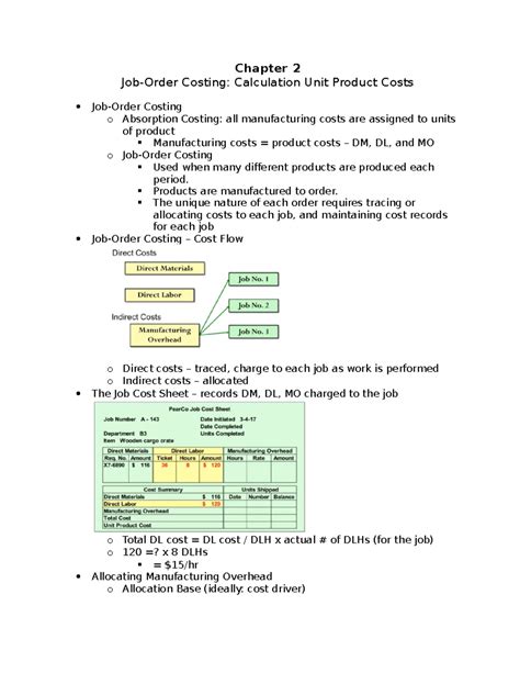 chapter 2 job order costing mcgraw hill