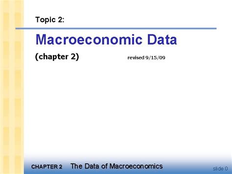 Chapter 2 Macroeconomic Data Answer Key