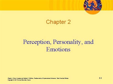 Chapter 2 Perception Personality Emotions