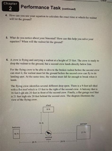 Chapter 2 Performance Task Continued Big Ideas Math