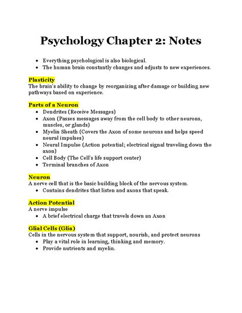 Chapter 2 Psychology