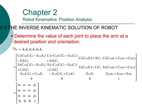 Chapter 2 Robot Kinematics And Dynamics Modeling