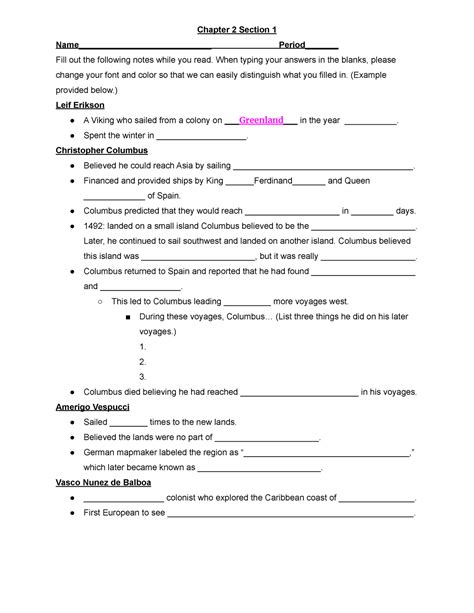 Chapter 2 Section 1 Guided Reading Review Answer Key