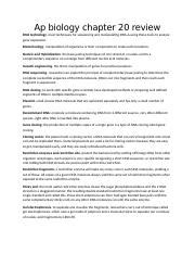 Chapter 20 Ap Biology