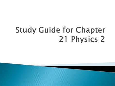 Chapter 21 Physics Study Guide Answers Soprettyore