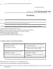 Chapter 22 Section 2 U S Involvement And Escalation Answer Key
