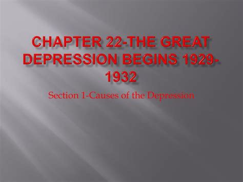 Chapter 22 The Great Depression Begins Test Form A