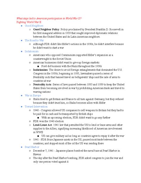 Chapter 22 Us Involvement And Escalation Sections 1 2 Guided Reading