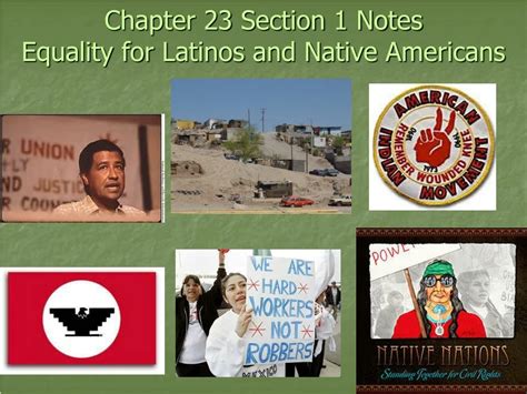 Chapter 23 Section 1 Native Americans Seek Equality Answers
