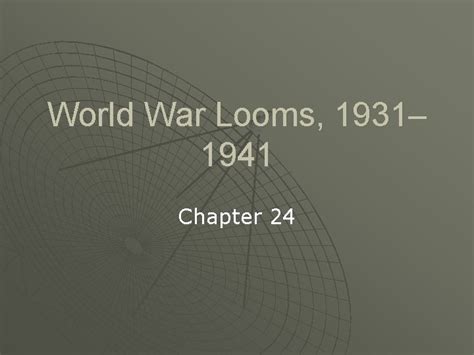Chapter 24 World War Looms Answers