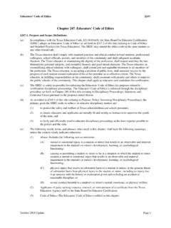 Chapter 247 Educators Code Of Ethics