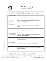 Chapter 25 Guided Reading Industrialization Spreads
