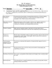 chapter 25 section 1 guided reading the beginning of