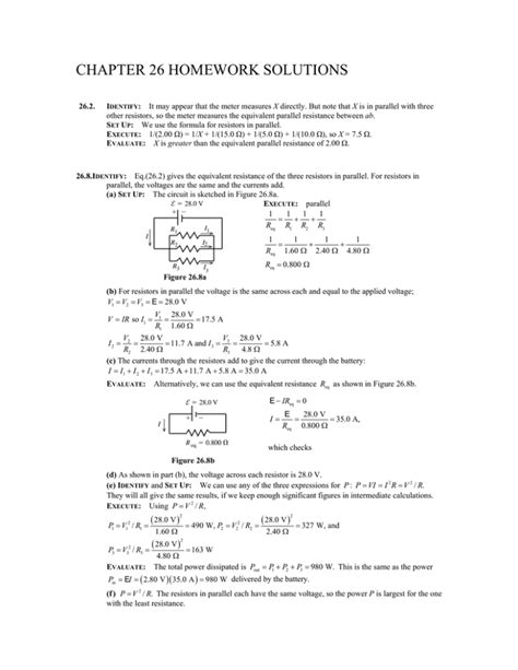 Chapter 26 Homework Solutions Physics
