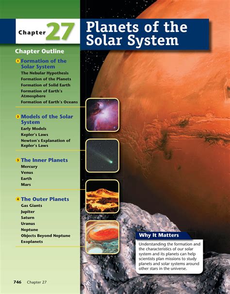 Chapter 27 Planets Of The Solar System Section 1 Formation