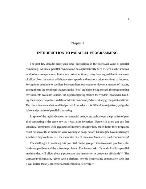 Chapter 29 Introduction To Parallel Programming