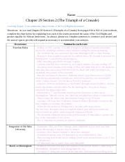 Chapter 29 Section 2 Guided Reading The Triumphs Of A Crusade