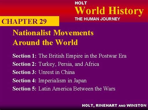 Chapter 29 World History Section Quiz Answers