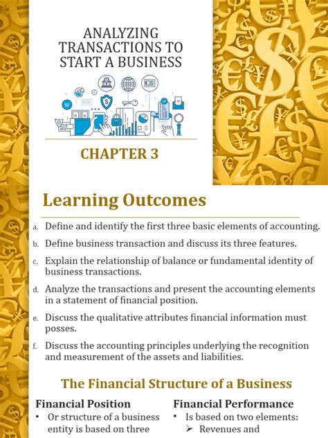 Chapter 3 Analyzing Business Transactions Using T Accounts