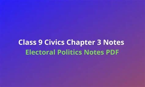 Chapter 3 Civics Class 9