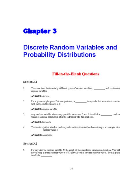 Chapter 3 Discrete Random Variables And Probability