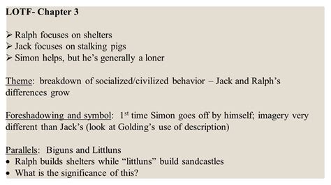 Chapter 3 Lotf Summary