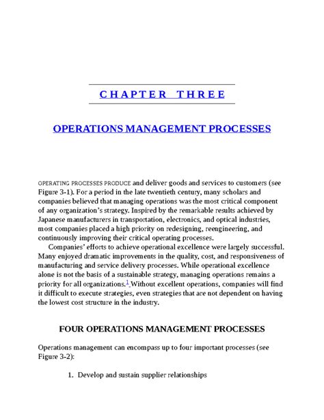 Chapter 3 Operations Management Academic Resources At