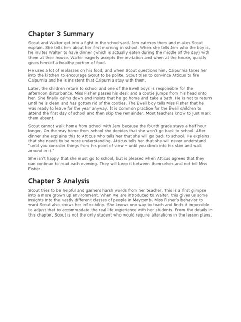 Chapter 3 Summary To Kill A Mockingbird