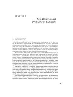 Chapter 3 Two Dimensional Problems In Elasticity
