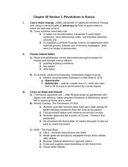Chapter 30 Section 1 Revolutions In Russia Guided Reading