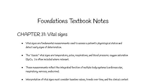Chapter 31 Vital Signs Answer Key Bing
