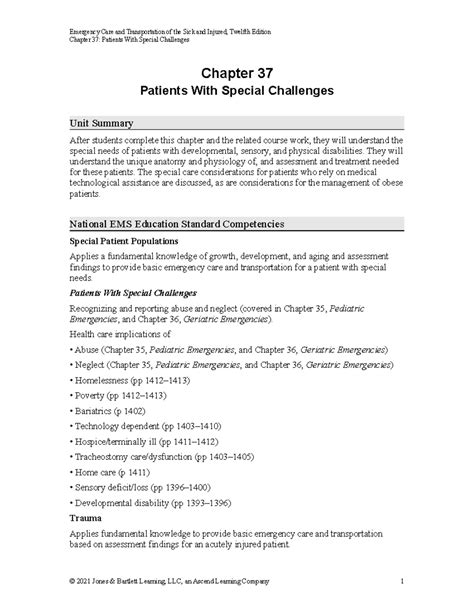 Chapter 37 Patients With Special Challenges Chapter Goal