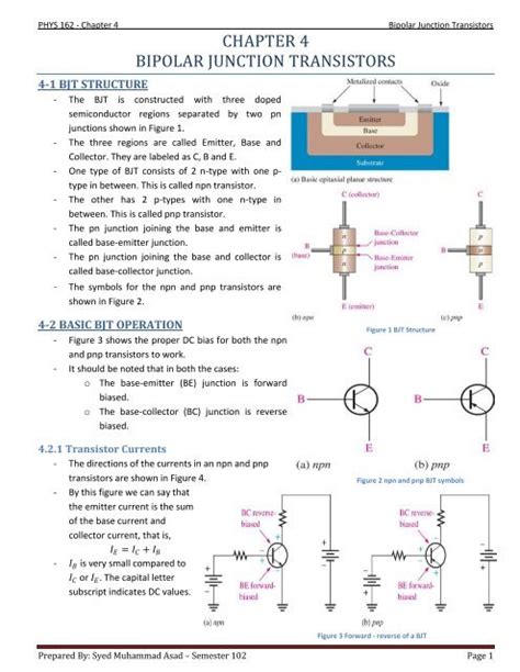 Chapter 4 Bipolar Junction Transistors Bjts