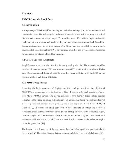Chapter 4 Cmos Cascode Amplifiers Shodhganga
