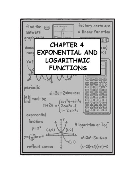 Chapter 4 Exponential And Logarithmic Functions