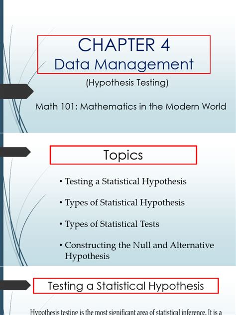 Chapter 4 Hypothesis Tests Usgs
